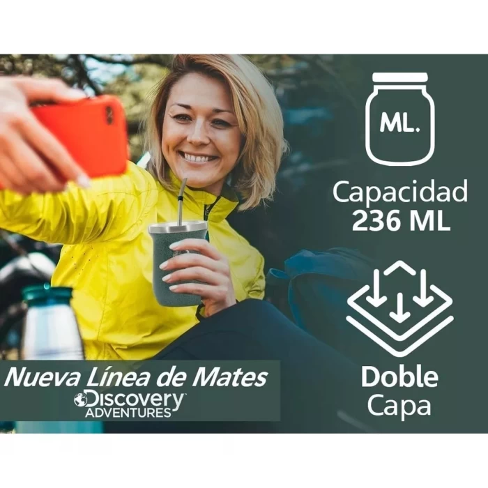 Mate De Acero Inoxidable De 236 Ml Discovery Adventures