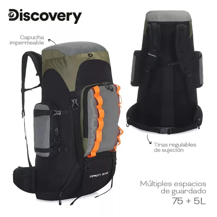 Mochila Discovery 16044 75 + 5 Lts Mochilero Viaje Montaña