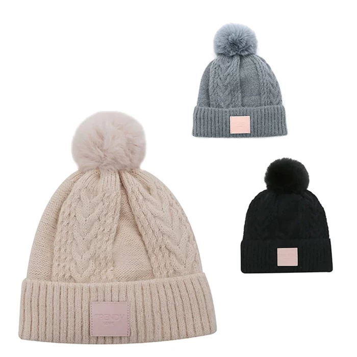 Gorro Abrigo Trendy Unisex Adulto 16905 Con Pompon