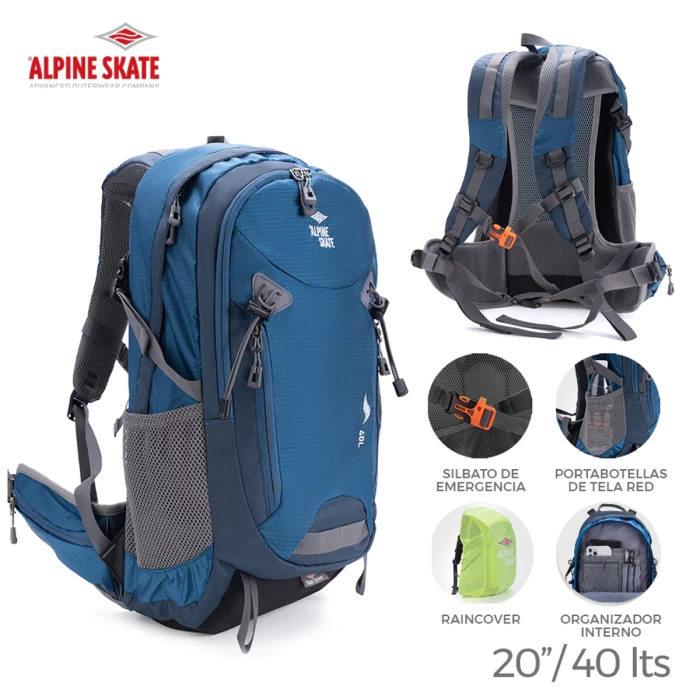 Mochila Trekking Alpine Skate 27232 40lts C/porta Notebook