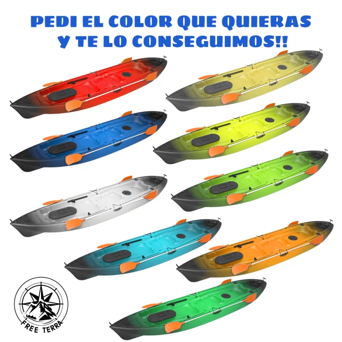 Kayak Ideal Rio Mar Laguna Skandynavian Ragnarok Combo Pesca Para 2 Personas Con Respaldo Rigido