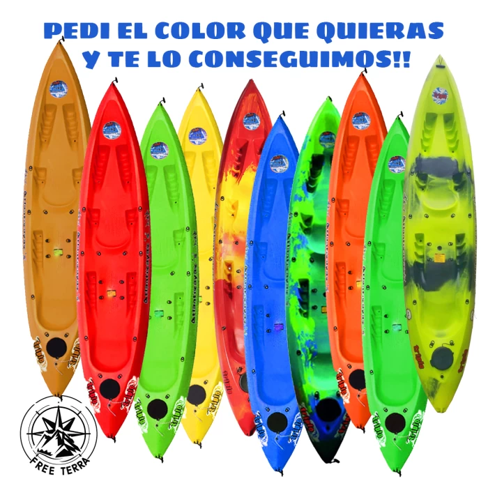 Kayak Ideal Para Recreacion y Pesca Triplo de Atlantikayaks Combo Pesca Para 3 Personas