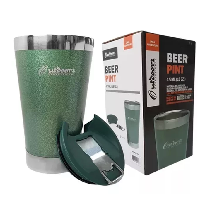 Beer Pint Outdoors Professional Acero Inoxidable C/destapador 473ml 