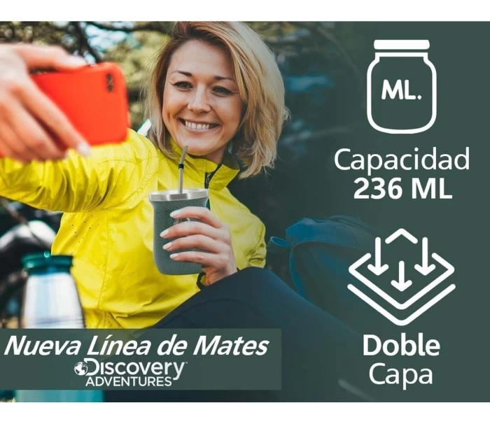 Mate De Acero Inoxidable De 236 Ml Discovery Adventures