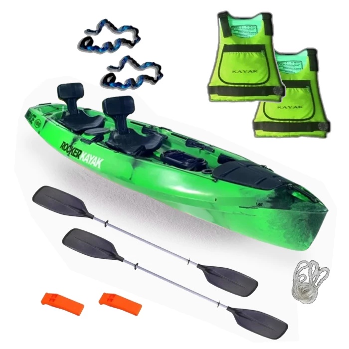 Kayak Para 2 o 3 Personas Rocker Mirage Fishing Combo Recreacional