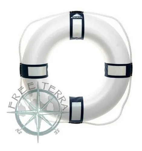 Salvavidas Circular Blanco Aquatic 55 Cm Aprobado Pna