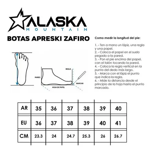Botas Apreski Nieve Mujer Alaska Zafiro Impermeables