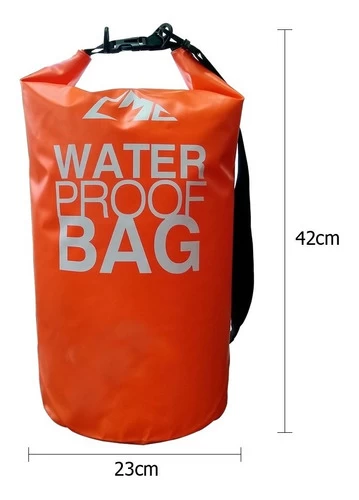 Bolso estanco 20lt Naranja Water Proof Bag 